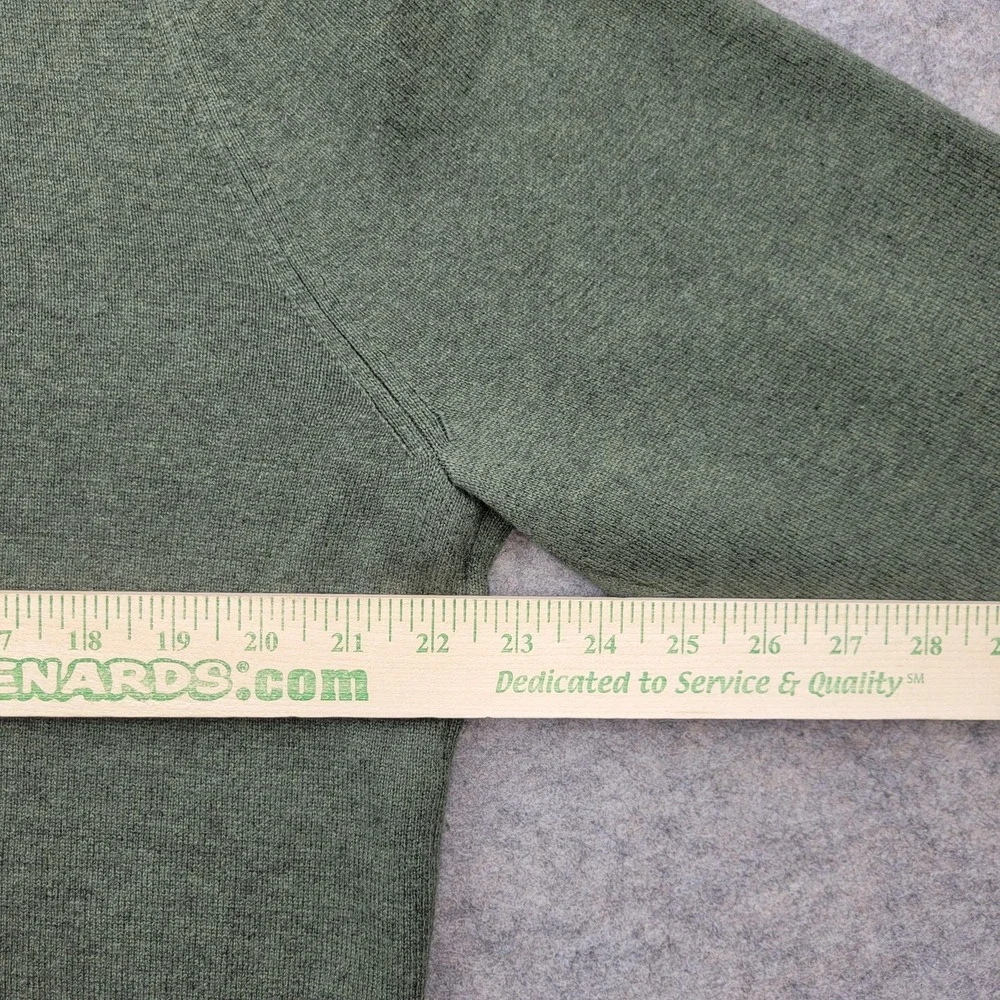 Mack Weldon Sweater Mens Large Green Tech‎ Cashmere V Neck Knit Pullover Stretch